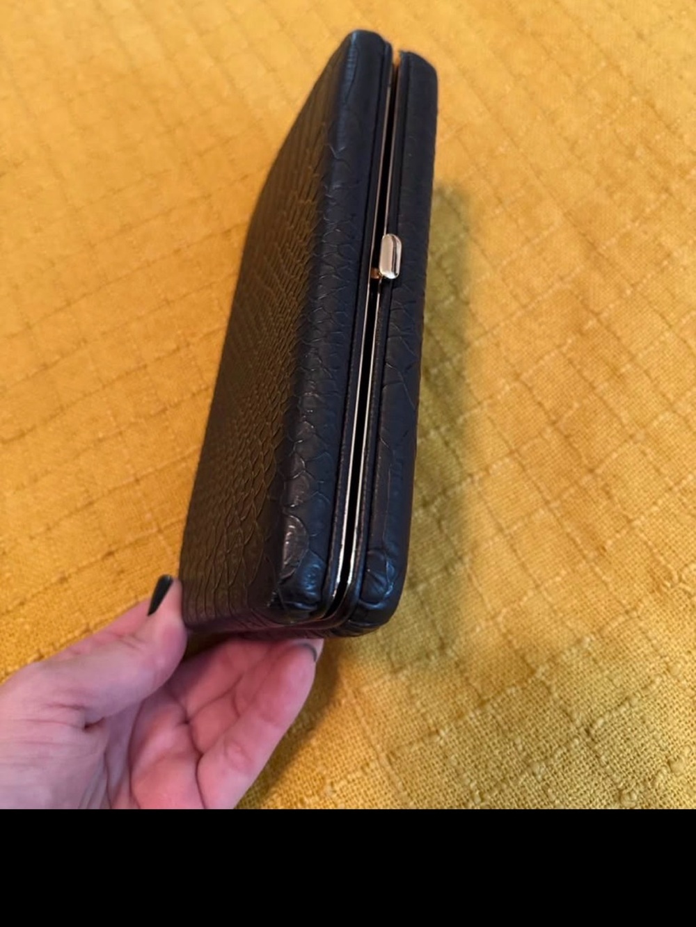 Black Hard Cover Men's or Women’s Clutch Wallet
